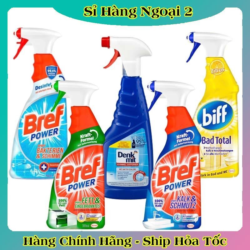 Bình Xịt Tẩy Rửa Đa Năng Bref Power,Biff,LAFUM - Tẩy Bếp, Tẩy dầu mỡ, Inox, Diệt khuẩn 99.9% -Hàng Nội Địa Đức