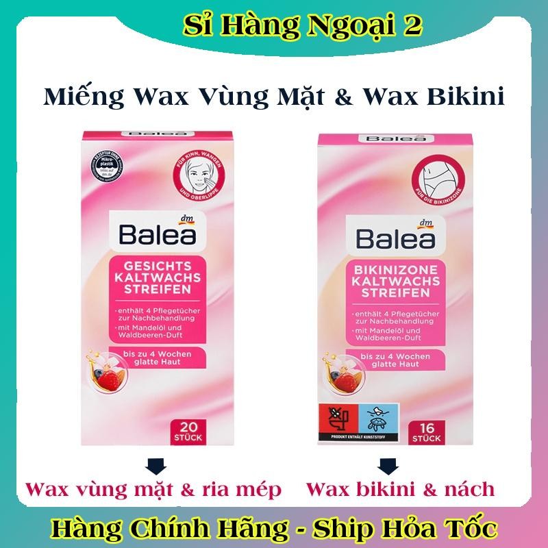 Miếng tẩy lông mặt, ria mép, lông mày, bikini Balea của Đức - Date mới Đủ Bill (Shop có che tên SP)