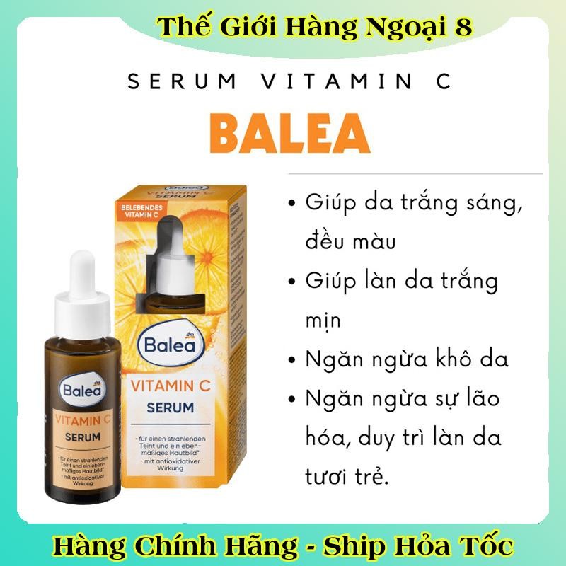 [auth] Serum Vitamin C sáng da, mờ thâm, chống lão hoá và nếp nhăn Balea Đức [ Nội địa Đức Đủ Bill] [Hot]