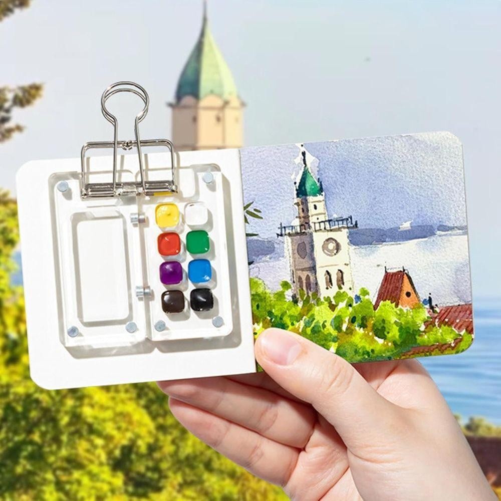 Hộp Sơn Lưới CAO CẤP, Đồ Dùng Tranh Bền Đẹp Bảng Sơn Du Lịch, Có Kẹp Quà Tặng Cho Nữ Acrylic Du Lịch Khay Sơn Hộp