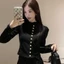 Áo khoác cardigan thu đông nữ phối khuy mạ đồng hàng Quảng Châu cao cấp XIMIMI SP221