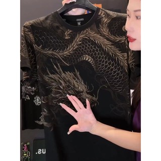 Năm Rồng Cảm Giác Cao Cấp Toàn Thân Panlong Nam Tay Ngắn Phong Cách Trung Hoa Hợp Thời Trang Xã Hội Nam Ngắn Tay VG16