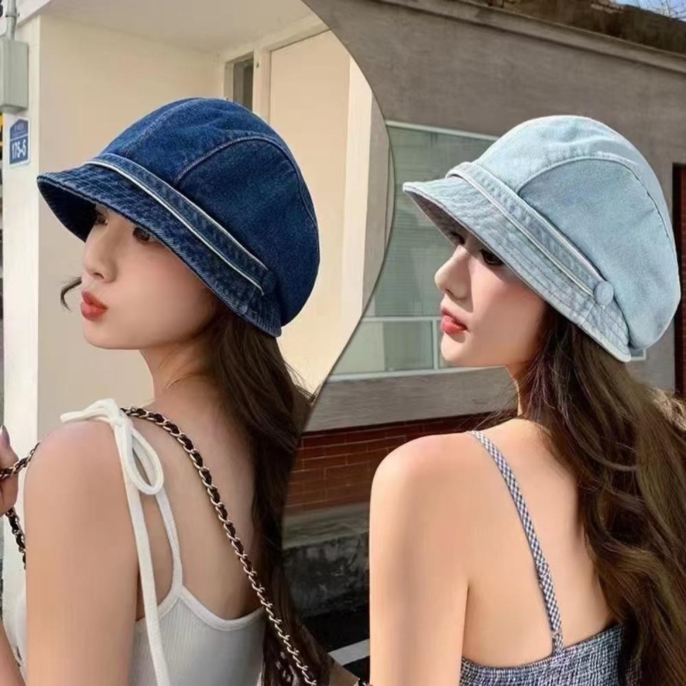 Mũ ngư dân SIMPLEAID, Mũ lưỡi vịt ấm áp chống lạnh, Màu trơn ngọt ngào Siêu nhẹ Retro Họa sĩ Mũ nữ