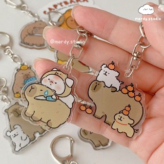 Dễ Thương Capybara Móc Khóa Hoạt Hình Đáng Yêu Schoolbag - Xưởng Én decor