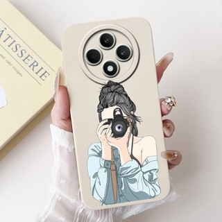 Dành Cho OPPO Reno 12F 4G 5G Vỏ CPH2687 CPH2637 Vỏ Điện Thoại Trái Tim Tình Yêu Dễ Thương Mềm Thạch Silicon Mờ Dành Cho OPPO Reno12F Vỏ