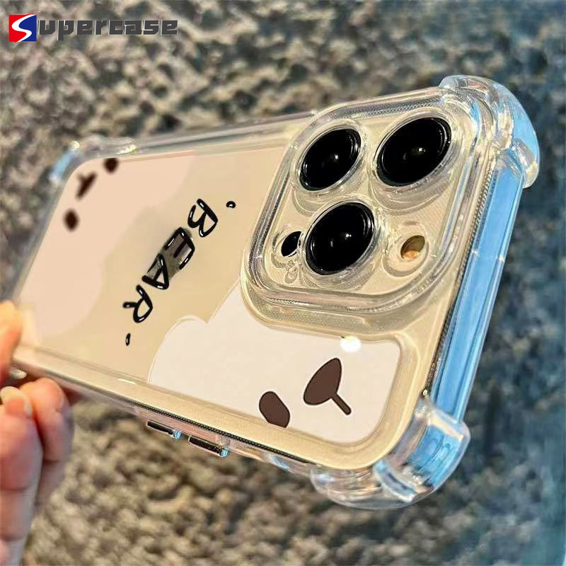 Phim Hoạt Hình Gấu Trong Suốt Cho Realme 16 15T 15 P4 Power Narzo Power 90X 90 80 Lite Note 80 70T C85 C83 C71 C75 C75X C67 Neo8 7 Turbo GT8 7 Pro 5G 4G Vỏ Điện Thoại Mềm Vỏ Dễ Thương