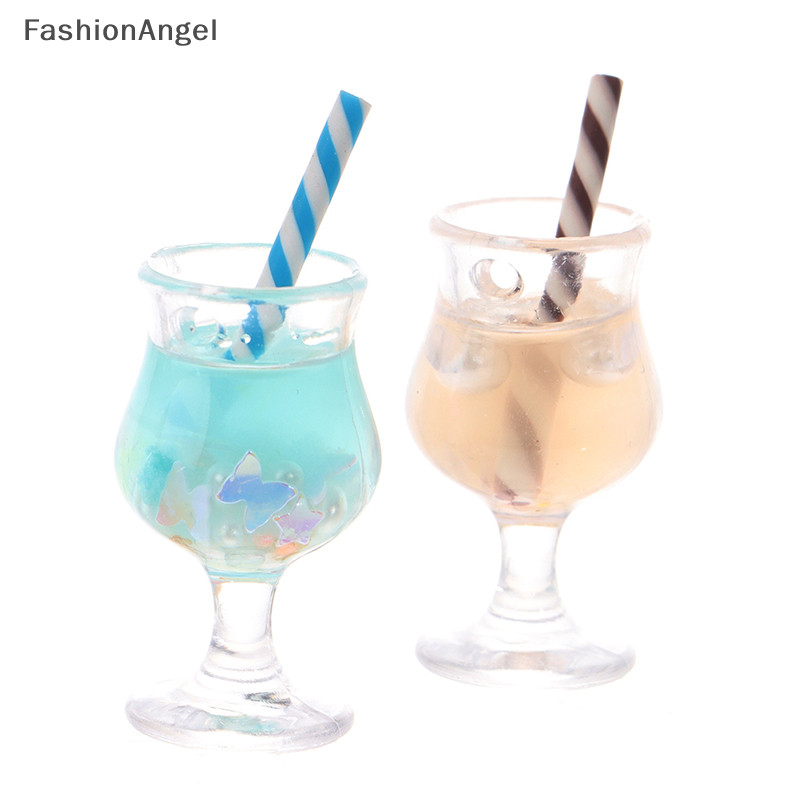 FashionAngel 2 Chiếc Cốc Uống Dạ Quang Giả Vờ Chơi Thực Phẩm Búp Bê Phụ Kiện Nhà Búp Bê TH