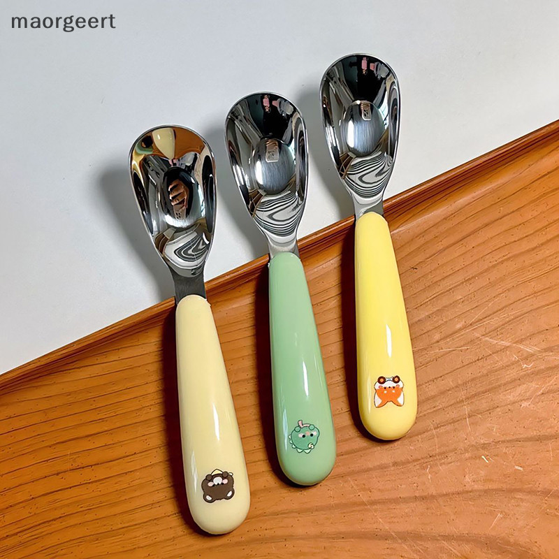 Product image [Mao] Thìa Kawaii Hộ Gia Đình Chống Rơi Thép Không Gỉ 304 Cho Bé Trẻ Em Bổ Sung Thìa Thực Phẩm Bộ Đồ Ăn Bé Gái VN 1