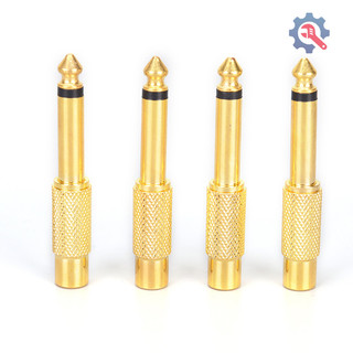 [At] 10 giắc cắm RCA Nữ đến Đầu nối bộ chuyển đổi âm thanh phích cắm Mono Male 6,35mm	Giảm giá TH