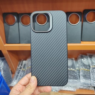 Ốp Điện Thoại Sợi Carbon Aramid Từ Tính Cho iPhone 16 Pro Max Plus Sạc Không Dây Vỏ Chống Sốc Cho iPhone 15 14 Pro