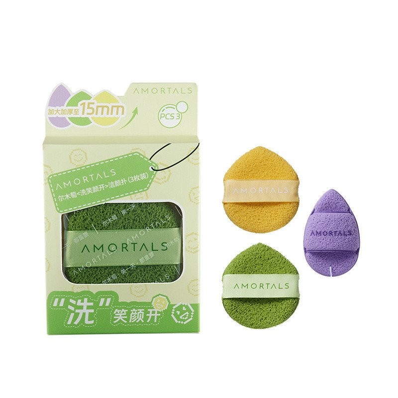 AMORTALS Facial Cleaning Puff Sponge Face Brush Removing Clay Mask Apply Facial Mask Cleaning Knock Soft Skin Cleansing Facial Puff Z7I3