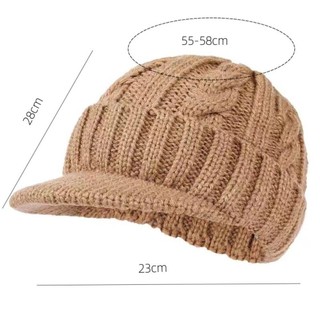Mũ dệt kim nam Earflap thu đông, phù hợp đi xe đạp và trượt tuyết