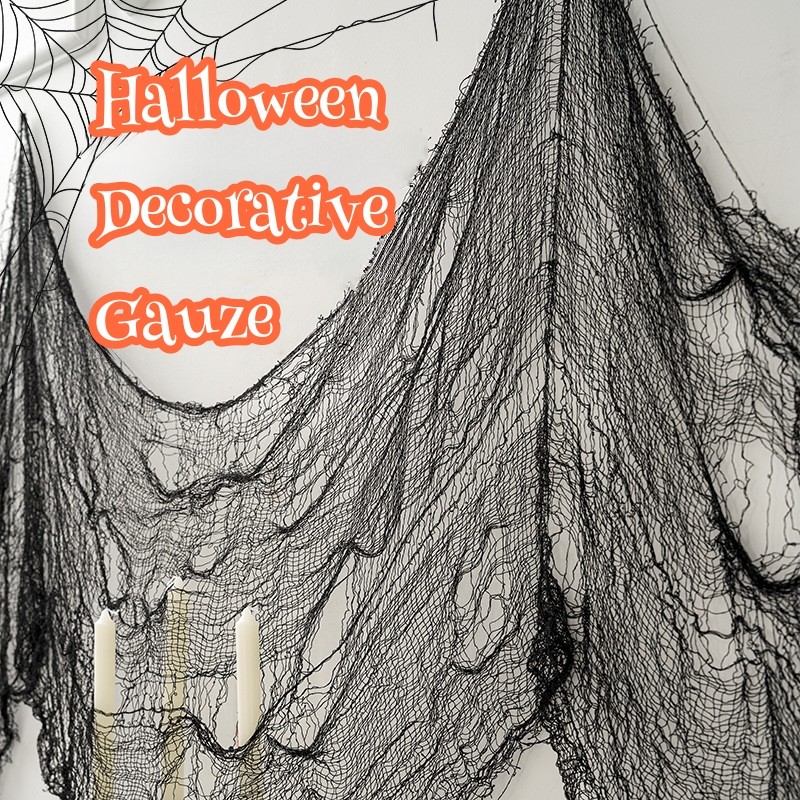 Mới Halloween Đen Gạc Kinh Dị Không Khí Trang Trí Tiệc Nhà Cửa Tường Khủng Bố Cảnh Đạo Cụ