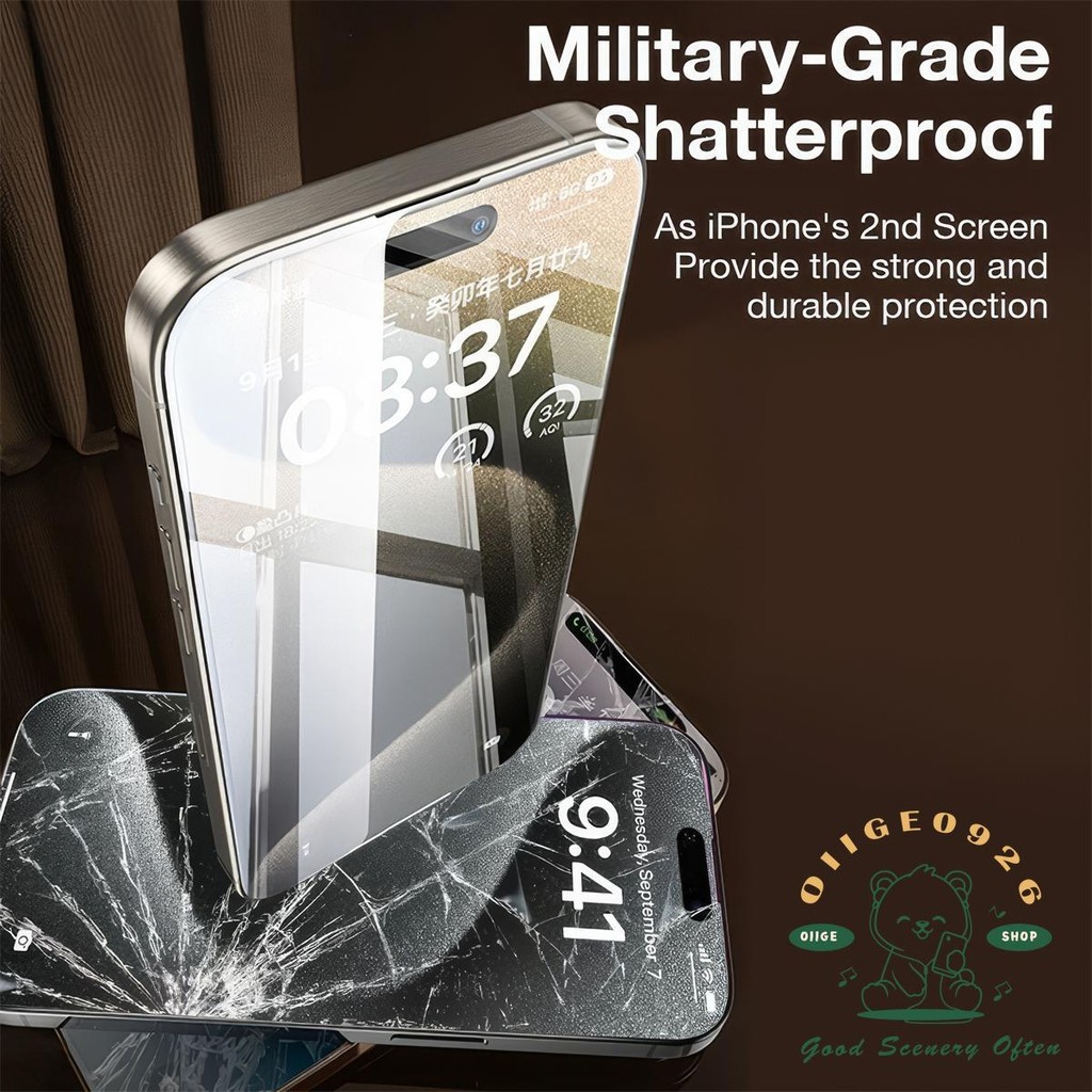 【 Phim bảo vệ iPhone16 】 Kính cường lực 100D HD & Riêng tư cho iPhone15 Pro Max 14 13 12 11 7 / 8Plus XS XR Full Cover Bảo vệ màn hình Giây