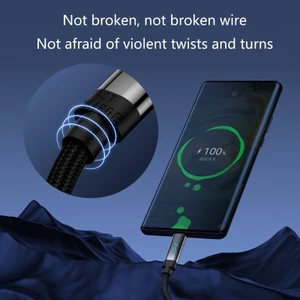 Cáp sạc WU USB C sang USB C 240W PD Hiển thị Dây đồng bộ dữ liệu sạc nhanh cho điện thoại 15 điện thoại thông minh Máy tính bảng Máy tính xách tay