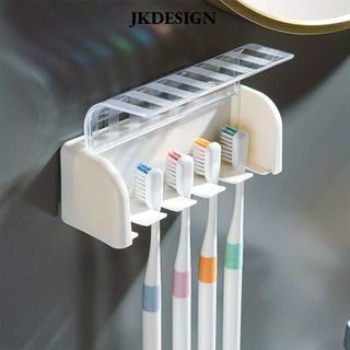 Giá đỡ bàn chải đánh răng JKDESIGN, Giá đỡ kem đánh răng treo tường không đục lỗ, Giá lưu trữ phụ kiện phòng tắm chống nước chống bụi