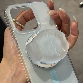 Ốp điện thoại giá đỡ từ tính cá chép mờ đôi trong suốt cho iPhone16 Pro Max 15 14 13 12 Pro Max Vỏ bảo vệ camera chống sốc Vỏ cứng mờ