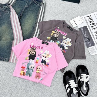 S281-Set áo thun phối quần jean dài sọc cho bé gái Size từ 8-30Kg