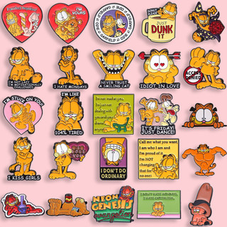 25 Garfield Men Trâm Cài Ba Lô Quần Áo Thời Trang Phụ Kiện Quà Tặng Cho Bạn Bè