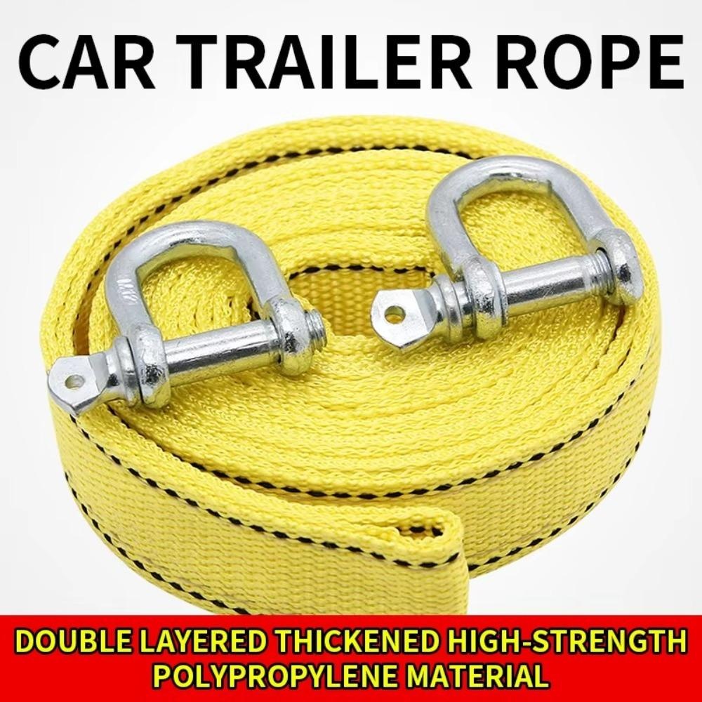 Cáp kéo ô tô YRBWD, hai lớp có móc kéo dây, Dây cứu hộ dày di động bền bỉ