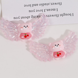 AB Gradient đầy màu sắc ngôi sao không khí lấp lánh đôi cánh thiên thần cánh Acrylic vá DIY phụ kiện trang sức vật liệu bán buôn