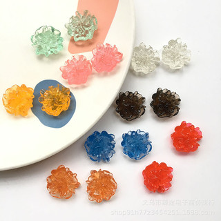Độc Đáo Phong Cách Xếp Ly Trong Suốt Hoa Cúc Cánh Hoa Nhựa Miếng Dán Phụ Kiện diy Handmade Bông Tai Trang Sức Bán Buôn