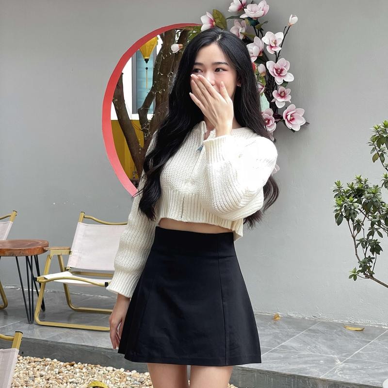 Chân Váy Chữ A Cạp Lưng Cao Chất Kaki Mềm Cao Cấp Co Giãn TA-88 Nữ Women