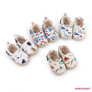 Mg-baby Boy Girl Giày Khủng Long In Ngón Chân Đóng Giày Đi Bộ Giày Slip On Cho Mùa Xuân Thu
