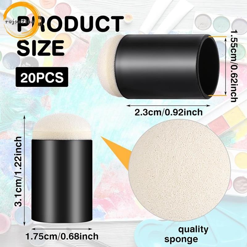 20 Chiếc Ngón Tay Xốp Daubers, Ngón Tay Tranh Bọt Biển Thủ Công Vẽ Bọt Biển Dauber Bộ Ngón Tay Daubers Bền Dễ Dàng Lắp Đặt Dễ Dàng Sử Dụng