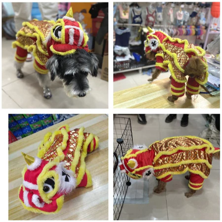Có Size 5XL Áo Con Lân Vàng cho Chó Mèo , Đồ Con Lân cho thú cưng siêu to , Quần Áo chó mèo