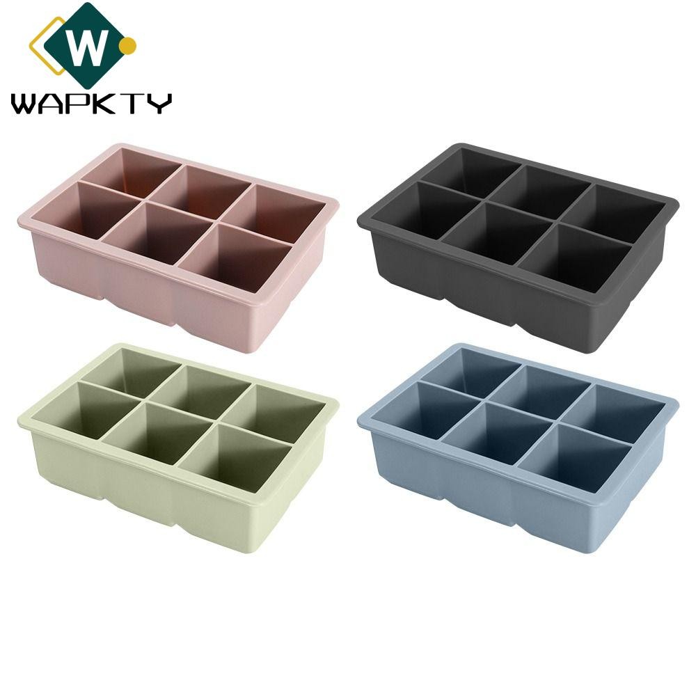 Khay làm đá viên WAPKTY, Khuôn làm đá viên cấp thực phẩm hình vuông, Silicone chất lượng cao Đen Xanh xanh hồng Khuôn vuông Dụng cụ làm kem