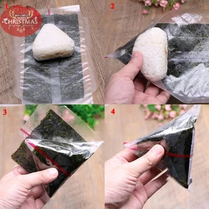 XUAN 20 Chiếc Hai Lớp Tam Giác Bao Bì Gạo Túi Rong Biển Onigiri Túi Sushi Bao Bì Dụng Cụ Túi Phụ Kiện VN