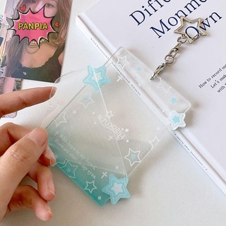 [PNPIA] Hộp đựng thẻ ảnh ngôi sao lấp lánh có móc khóa Hộp đựng thẻ ảnh Acrylic Huy hiệu ID Hộp đựng thẻ xe buýt Khung ảnh thần tượng VN
