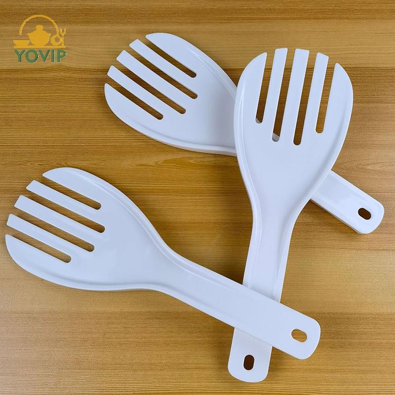 YOVIP Thìa Cơm Lớn Nhựa Bữa Ăn Thìa Chống Dính Tiện Ích Nhà Bếp Cuộn Tay Thìa Xẻng Cơm Đồ Dùng Nhà Bếp Nĩa Cơm Dày VN