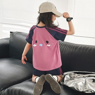 Set đồ thể thao Kuromi cho bé gái – Áo thun tay ngắn + quần short, phong cách Hàn Quốc dễ thương