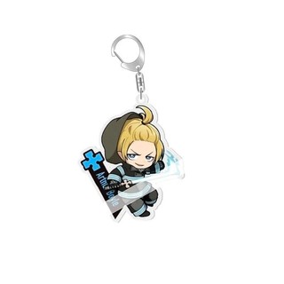 Fire Force Shinra Kusakabe Anime Keychain Arthur Boyle Kotatsu Tamaki Cartoon Keyring Bag Tag Baji Accessory