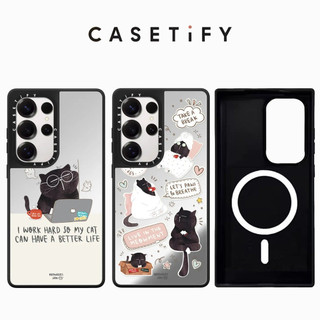 Ốp lưng Phone Case For cứng gương làm việc bận rộn từ tính cho Samsung Galaxy S25 24 23 UItra S25 24 Plus Vỏ bảo vệ chống sốc