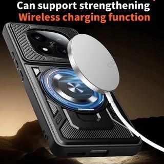 Vỏ giáp chống sốc cho Redmi Note 14 Pro Plus 14Pro + Note14 Note14Pro 4G 5G Vỏ điện thoại PC cứng Ốp lưng kim loại Giá đỡ vòng chống rơi Vỏ