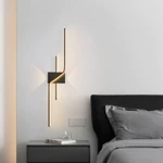 Đèn tường dải dài tối giản hậu hiện đại, đèn Led tuyến tính thẩm mỹ trang trí tường, phòng ngủ, phòng khách, đèn chiếu sáng trang trí cầu thang — ảnh 2