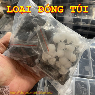 【COD】Bộ 100 Đinh Tán Chốt Vít Nở Bằng Nhựa Cố Định Các Bộ Phận Trên Xe Hơi Kèm Hộp Và Dụng Cụ chốt nhựa