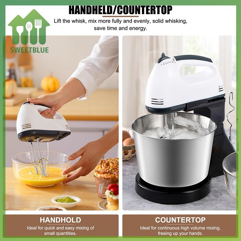 Máy trộn cầm tay SWEET Điện cầm tay - Máy trộn nhà bếp di động 7 tốc độ Điện với 5 phụ kiện bằng thép không gỉ Máy đánh trứng n