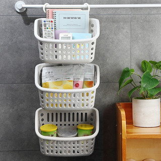 Giỏ Nhựa Móc Đa Năng - Giá Đỡ Phụ Kiện Tắm Phòng Tắm - Dụng Cụ Treo Bàn Chải & Bọt Biển Nhà Bếp