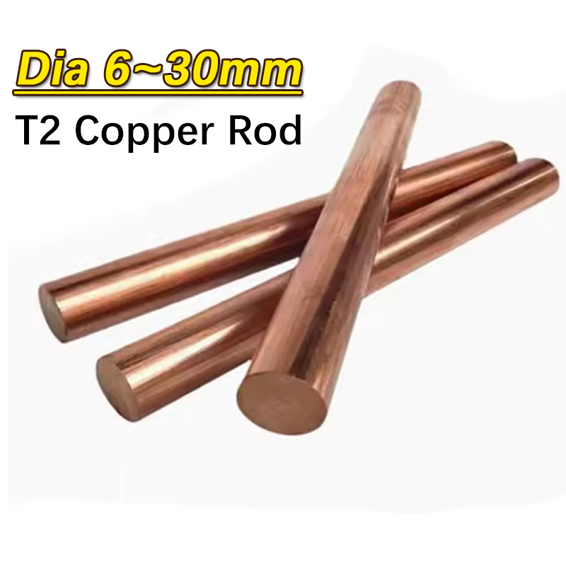 Thanh tròn bằng đồng T2 rắn 6mm-30mm