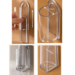 Loại giá để bàn chải đánh răng điện mới không cần khoan, giá để đồ và vị trí bàn chải đánh răng dính, treo tường trong phòng tắm ❈ ❈ ❈ ❈ ❈ 🍎 / ❈ ❈