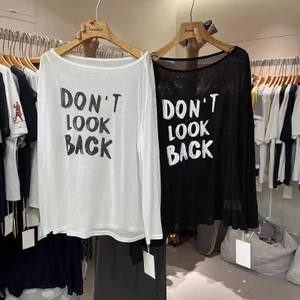 Milyfashion Mùa Hè Graffiti In Chữ Một Dòng Cổ Không Dây Dài Tay T Rời Tất Cả Trận Đấu Chống Nắng Áo