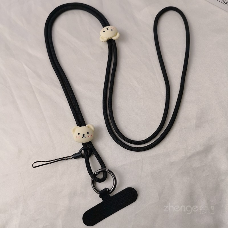 Dễ Thương Gấu Nhỏ Đeo Ngang Điện Thoại Di Động Dây Nữ Cổ Tay Treo Cổ Đa Năng Có Thể Lưng Dài Du Lịch Ngoài Trời Mua Sắm
