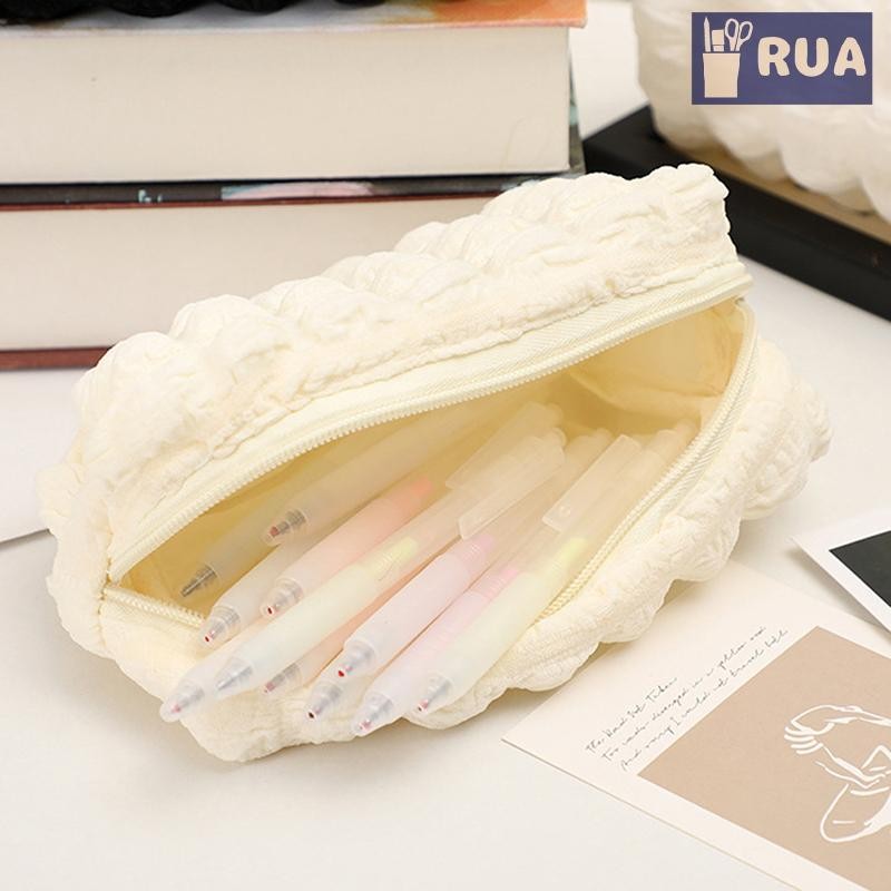 RUA Thời trang dễ thương Dây kéo sang trọng Túi đựng bút chì Trường học Đồ dùng văn phòng phẩm Túi đựng ví Lưu trữ Túi trang điểm dễ thương Hộp bút chì Mới