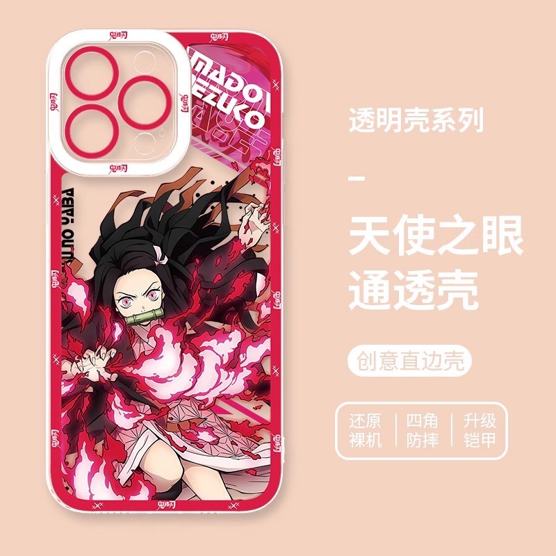 Ốp Lưng Cho OPPO A38 A18 A79 A98 A78 A60 Reno 10 5G 8 10 Pro Plus Realme C75 9 Pro 5G Vỏ Điện Thoại Di Động Anime Demon Slayer Kamado Nezuko Tanjirou Zenitsu Inosuke Kochou Shinobu