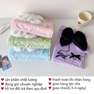 Binder A5 Sổ Đựng Card Lông Mềm Nơ To Gấu Bông Tiểu Thư Album Ảnh Idol Timo VPBL40