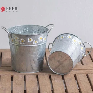 DỄ DÀNG Chậu hoa sắt cổ điển Bình hoa để bàn Cây ban công Xô trồng cây